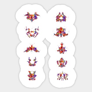 Rorschach inkblot test Sticker